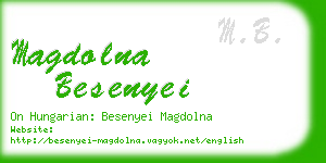 magdolna besenyei business card